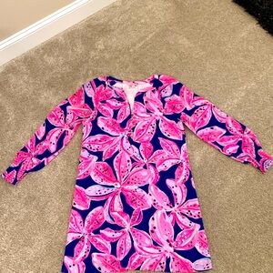 Lilly Pulitzer womens long sleeved 5 button lined dress